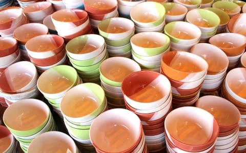 Ceramic bowl background Foto stock