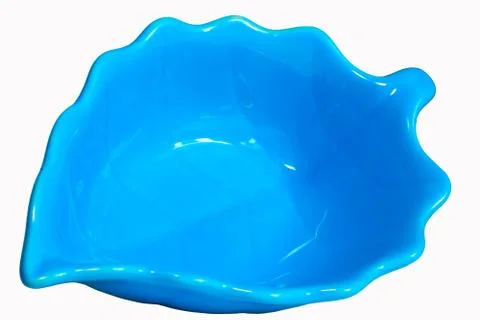 Ceramic bowl blue leaf Stock Photos