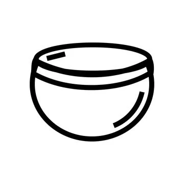 Ceramic bowl icon, vector illustration. Flat design style. Dinnerware Stock Illustration