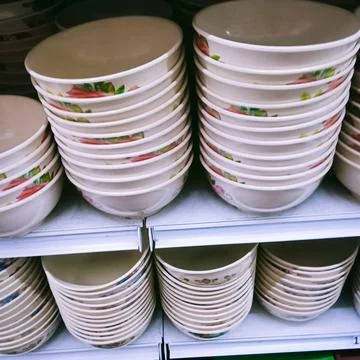 Ceramic bowls Stock Photos