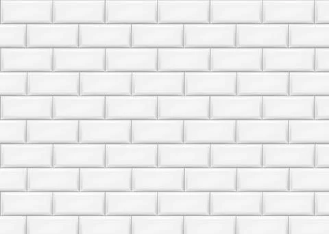 Ceramic brick tile wall. Vector illustration. Stock Illustration