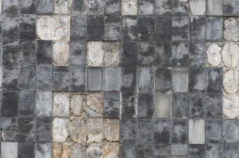 Ceramic brick tile wall,seamless brick wall Foto stock