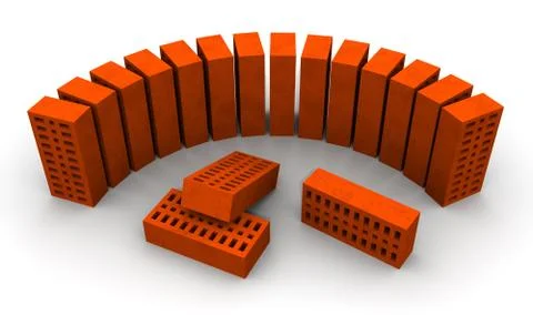 Ceramic bricks 스톡 일러스트