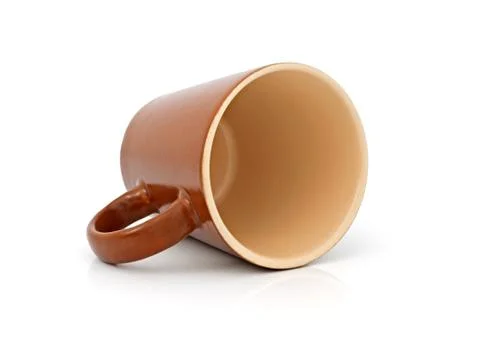 Ceramic brown cup Stock Photos
