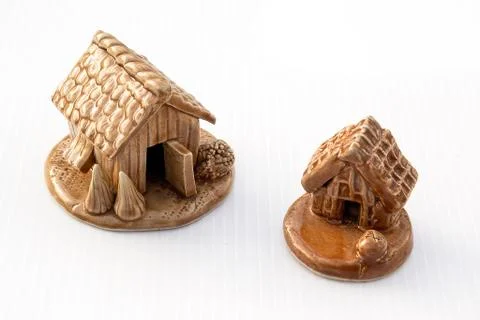 Ceramic cabin model Stock Photos