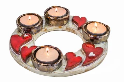 Ceramic candle holder Stock Photos