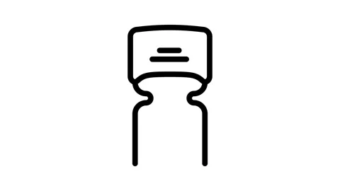Ceramic capacitor electronic component line icon animation Stock Footage 326764070
