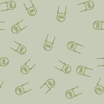 Ceramic capacitor electronic component line seamless pattern Stockillustratie
