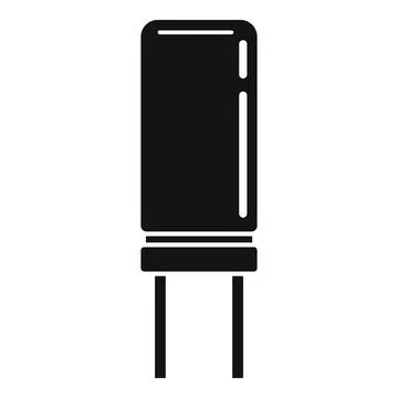 Ceramic capacitor icon simple vector. Component circuit Illustrazione stock