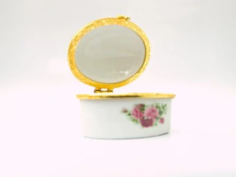 A ceramic cases for keeping either lozenge or pastille for lady Stock Photos