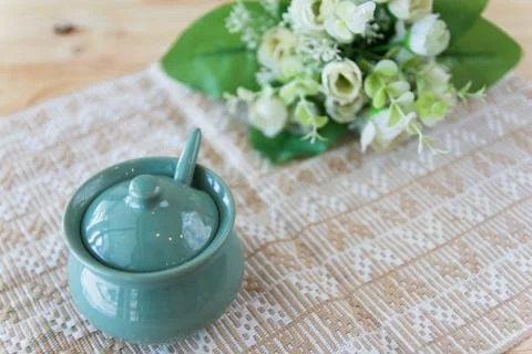 Ceramic clay small pot for cooking or general use Stock Photos
