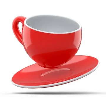 Ceramic coffee cup for cappuccino, americano, espresso, mocha, latte on white Illustrazione stock