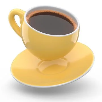 Ceramic coffee cup for cappuccino, americano, espresso, mocha, latte on white Illustrazione stock