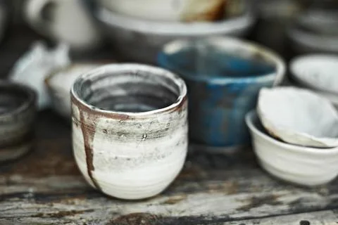 Ceramic coffee cup Stock Photos