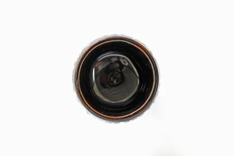 Ceramic cup isolated on white background (top view) Stock Photos