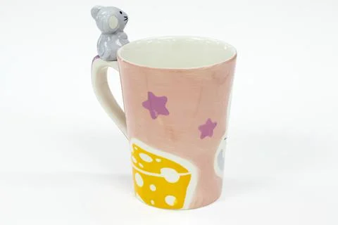 Ceramic cup isolated on white background Stock Photos