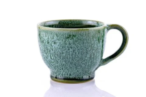 Ceramic cup on a white background Stock Photos