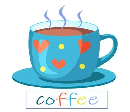 Ceramic cups have various patterns, very beautiful. Stock Illustration