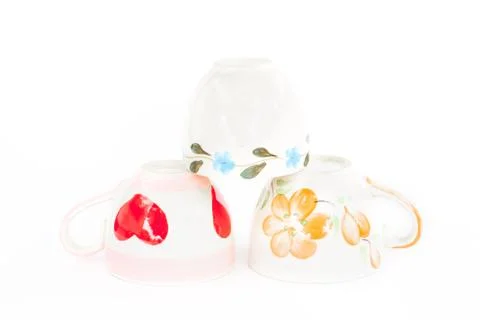 Ceramic cups Stock Photos