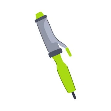 Ceramic curling iron cartoon vector illustration Stock Illustration