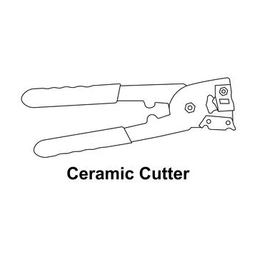 Ceramic cutter icon Illustrazione stock