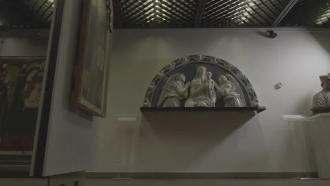 Ceramic decoration inside Viterbo museum 動画素材 153908681