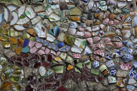Ceramic decorations in the town of Deruta Stock Photos