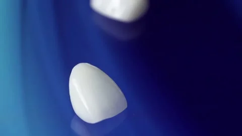 Ceramic dentures and implants dental crowns. Stock Footage 154011839