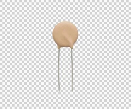 Ceramic disc capacitor electronic component isolated on transparent backgro.. Stock Photos