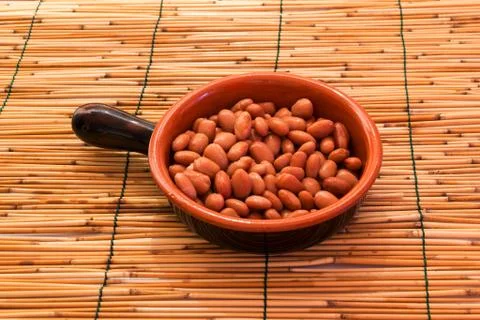 Ceramic dish with fresh beans Stock Photos