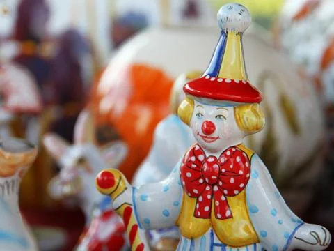 Ceramic dol lclown Stock Photos