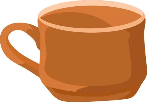 Ceramic Drink Cup Vector Stock Illustration