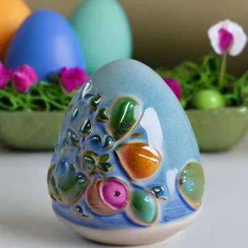 Ceramic Easter Egg Ilustração Stock