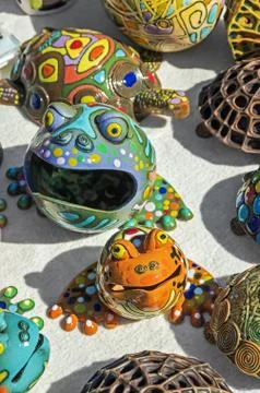 Ceramic figurines Stock Photos