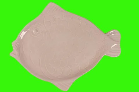 Ceramic fish isolated on background 스톡 사진