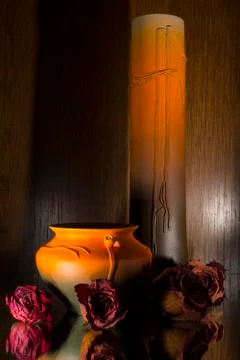 Ceramic flower pots Stock Photos