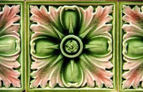 Ceramic Flower Tile Stock Photos