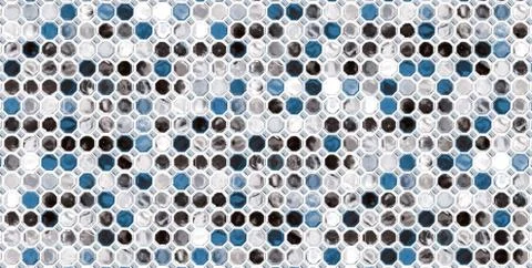 Ceramic glazed mosaic Hexagonal tiles. Stock Photos