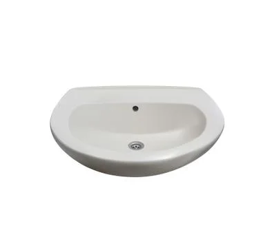 Ceramic gloss sink. Realistic vector bathroom furniture. Interior design element Stock Illustration