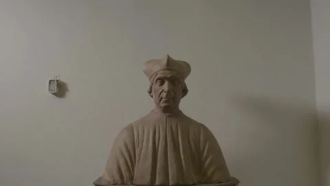 Ceramic half-lenght inside Viterbo museum 動画素材 153909599