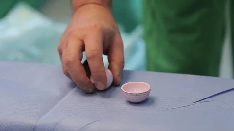 Ceramic Head and Cup for HIP Replacement Stock Footage 75406316