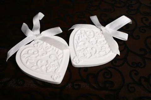 Ceramic Hearts Stock Photos
