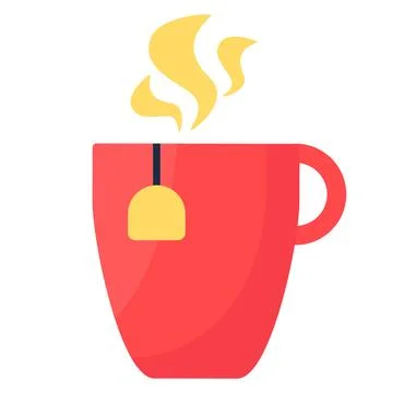 Ceramic Hot Tea Mug Invigorating Warm Drink Illustration