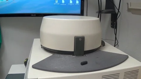 Ceramic implants. Teeth into the oven for baking ceramics Video stock 72568532