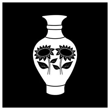 Ceramic jar icon logo design Stock Illustration