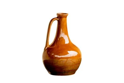 Ceramic jug isolated on white background Stock Photos