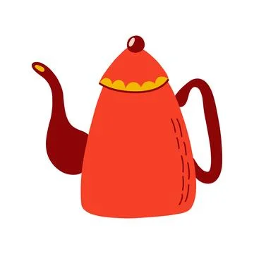 Ceramic kettle Stock Illustration