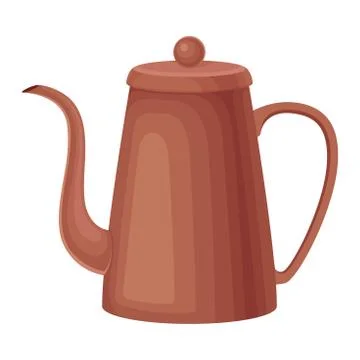 Ceramic Kettle for Making Tea Vector Illustrated Element. Useful Household Item Stock Illustration