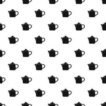 Ceramic kettle pattern seamless vector Stock-Illustration