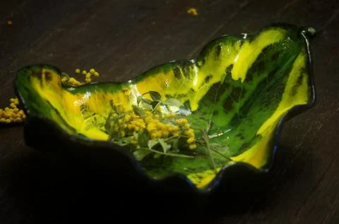 Ceramic leaf Stock Photos